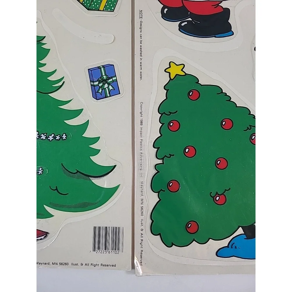 Classic Clings Non-Adhesive Window Decorations Christmas Theme 2 Sheets‎